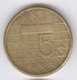 Holanda 5 Gulden de 1989
