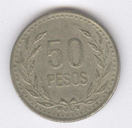 Colombia 50 Pesos de 1993