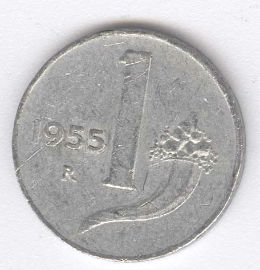 Italia 1 Lire de 1955