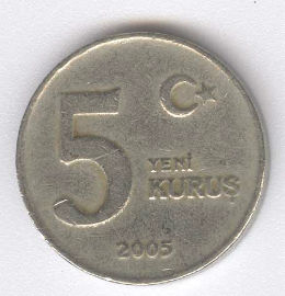 Turquía 5 Kurus de 2005