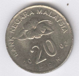 Malasia 20 Sen de 2002