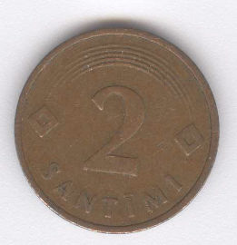 Latvia 2 Santimi de 1992