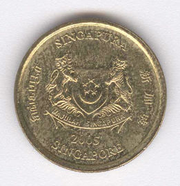 Singapur 5 Cents de 2005
