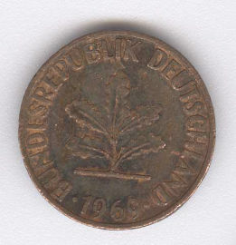 Alemania 1 Pfennig de 1969 (D)