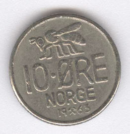 Noruega 10 Ore de 1963