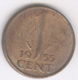 Holanda 1 Cent de 1955