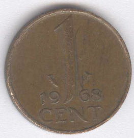 Holanda 1 Cent de 1968