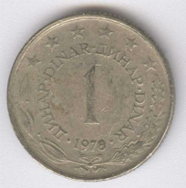 Yugoslavia 1 Dinar de 1978