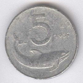 Italia 5 Lire de 1951