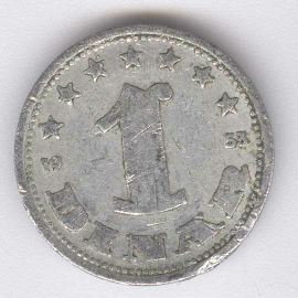 Yugoslavia 1 Dinar de 1953