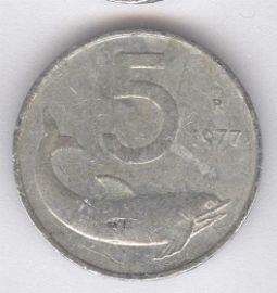 Italia 5 Lire de 1972