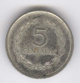 El Salvador 5 Centavos de 1998