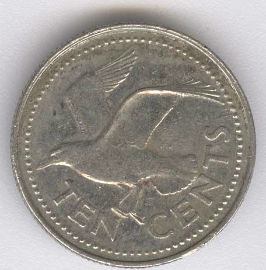Barbados 10 Cents de 1992
