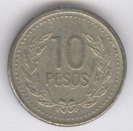 Colombia 10 Pesos de 1994