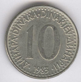 Yugoslavia 10 Dinara de 1983