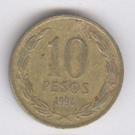 Chile 10 Pesos de 1994