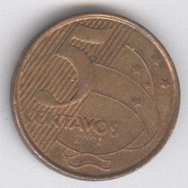 Brasil 5 Centavos de 2001