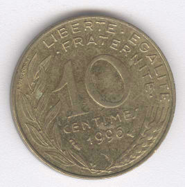 Francia 10 Centimes de 1996