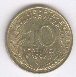 Francia 10 Centimes de 1992