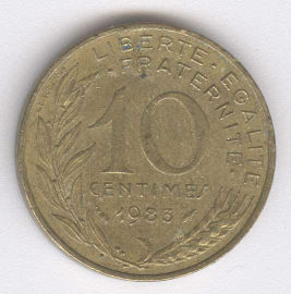 Francia 10 Centimes de 1983
