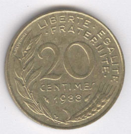 Francia 20 Centimes de 1988