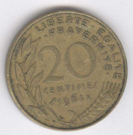 Francia 20 Centimes de 1964