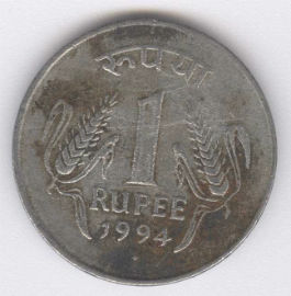 India 1 Rupee de 1994