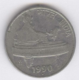 India 50 Paise de 1990