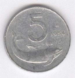 Italia 5 Lire de 1954