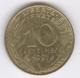 Francia 10 Centimes de 1997