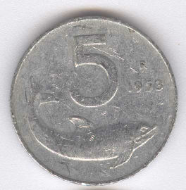 Italia 5 Lire de 1953