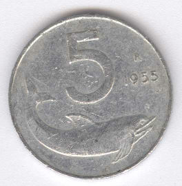 Italia 5 Lire de 1955