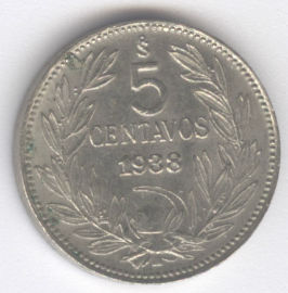 Chile 5 Centavos de 1938