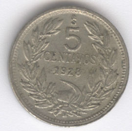 Chile 5 Centavos de 1928