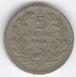 Chile 5 Centavos de 1928