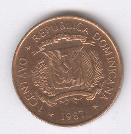 República Dominicana 1 Centavo de 1987