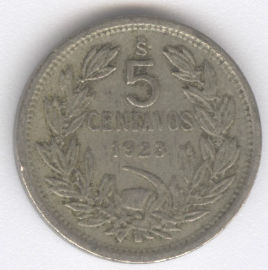 Chile 5 Centavos de 1923