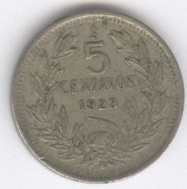 Chile 5 Centavos de 1923