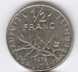 Francia 1/2 Franc de 1978