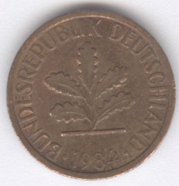 Alemania 1 Pfennig de 1984 (G)