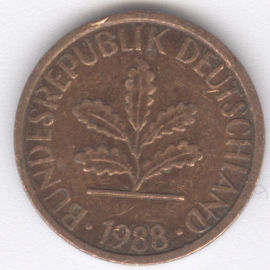 Alemania 1 Pfennig de 1988 (G)