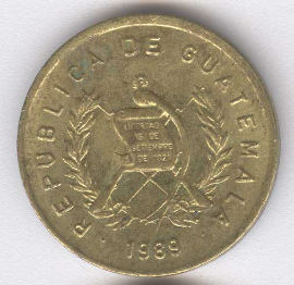 Guatemala 1 Centavo de 1989