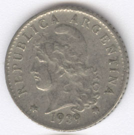 Argentina 5 Centavos de 1939