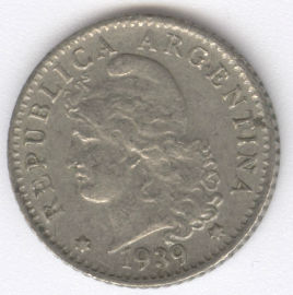 Argentina 5 Centavos de 1939