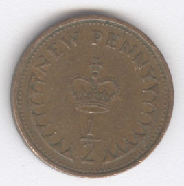 Inglaterra 1/2 Penny de 1971