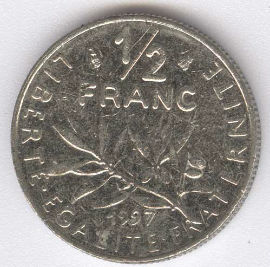 Francia 1/2 Franc de 1997