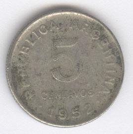 Argentina 5 Centavos de 1952