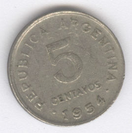 Argentina 5 Centavos de 1954