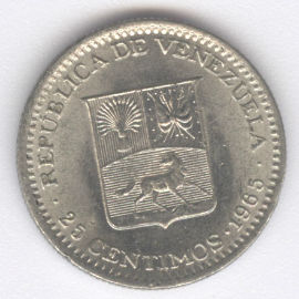 Venezuela 25 Céntimos de 1965