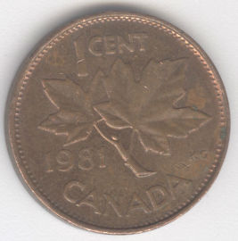 Canadá 1 Cent de 1981